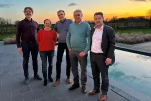 Op de foto samen met het liberale team van Peter Venneman, met naast Peter ook Sibylle Buys, Koen De Smet en Dirk De Gussemé.